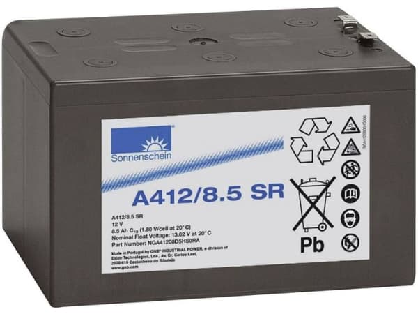 GNB Sonnenschein A412/8,5 SR Blybatteri 12 V 8.5 Ah Bly-gel (B x H x T) 152 x 98 x 98 mm Fladstik 6,35 mm Vedligeholdelsesfri