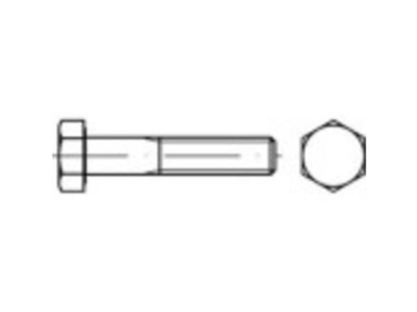 TOOLCRAFT 1063383 Sekskantsskrue M24 300 mm Udvendig sekskant DIN 931 Rustfrit stål A2 1 stk