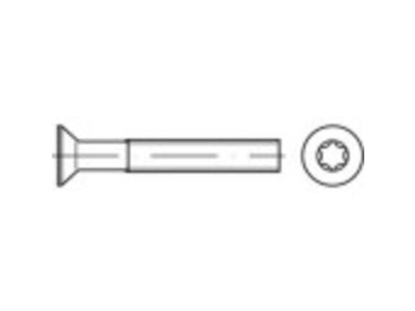 TOOLCRAFT 1066291 Sänksänkta skruvar M4 10 mm T-profil DIN 965 Rostfritt stål A4 1000 st