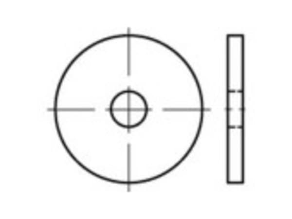 TOOLCRAFT Skiver med træforbindelse 58 mm Rustfrit stål 1066655 25 stk (Ø x L) 14 mm x 58 mm