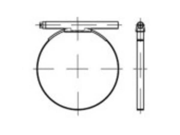 TOOLCRAFT 1066995 Slangespændebånd Spændebånd A4 rustfrit stål 25 stk