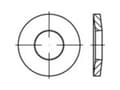 Pikkukuva 3 / 3: Aluslevy Sisähalkaisija: 8 mm DIN 6796 Ruostumaton teräs A4 100 kpl TOOLCRAFT 1067145