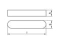 Miniatyrbild 3 av 3: TOOLCRAFT 1067314 Pasfjedre DIN 6885 Rustfrit stål A4 5 stk