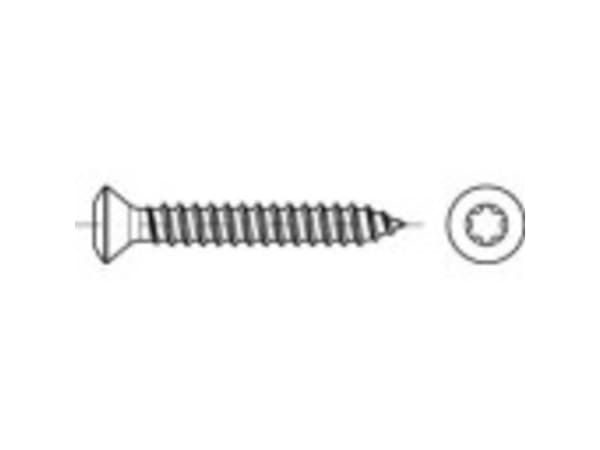 TOOLCRAFT 1068310 Senkkaruuvit 3,9 mm 13 mm T-profiili DIN 7983 Ruostumaton teräs A2 1000 kpl