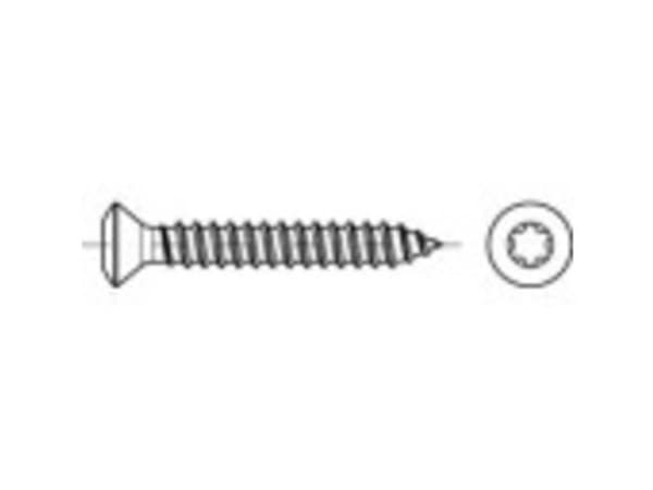 TOOLCRAFT 1068310 Senkkaruuvit 3,9 mm 13 mm T-profiili DIN 7983 Ruostumaton teräs A2 1000 kpl