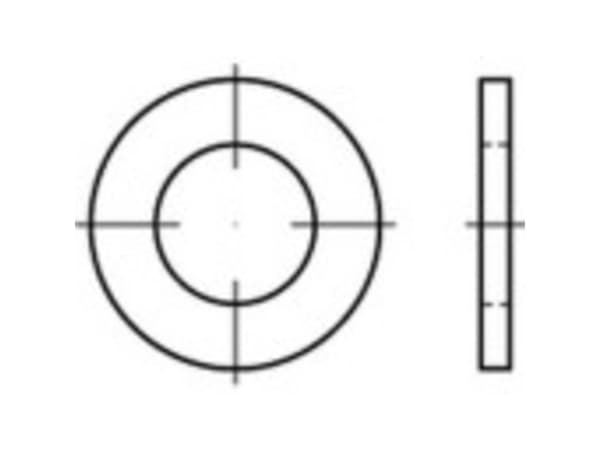 Mellemlægsskive 17.5 mm 30 mm Rustfrit stål A4 50 stk TOOLCRAFT 1068857