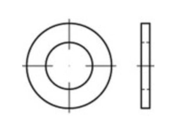 Mellemlægsskive 17.5 mm 30 mm Rustfrit stål A4 50 stk TOOLCRAFT 1068857