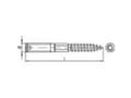 Miniatyrbild 3 av 3: TOOLCRAFT 1069971 Stokskrue M8 110 mm 88149 Rustfrit stål A2 50 stk