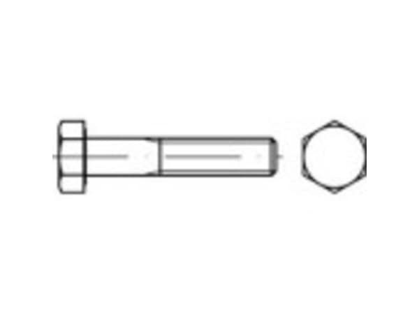 TOOLCRAFT 125888 Sekskantsskrue M24 450 mm Udvendig sekskant DIN 931 Stål Galvaniseret 1 stk