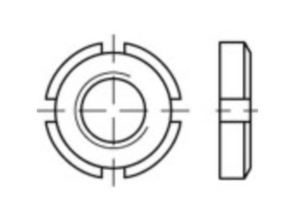 TOOLCRAFT 135163 Låsemøtrikker M170 34 mm DIN 981 Stål 1 stk