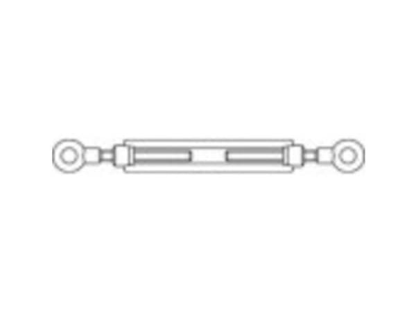 TOOLCRAFT 136615 Trådstrammer Øje-øje M16 Stål Galvaniseret DIN 1480 1 stk