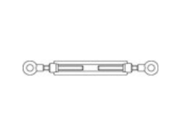 TOOLCRAFT 136616 Trådstrammer Øje-øje M20 Stål Galvaniseret DIN 1480 1 stk