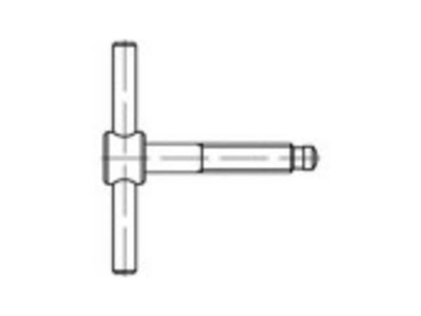 TOOLCRAFT 137858 Fingerskrue M20 110 mm DIN 6304 Stål Bruneret 1 stk