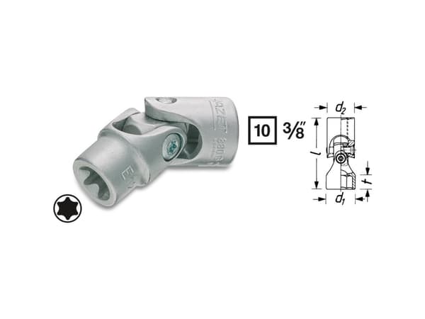 HAZET 880G-E14, Uttag, 3/8", Metrisk, 1 huvuden, E14, 1,9 cm