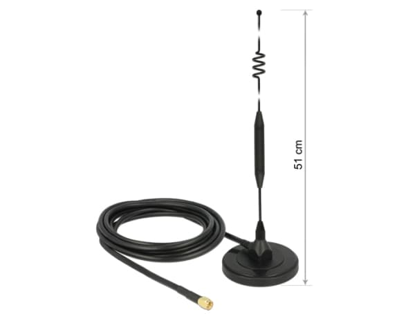 Delock LTE Antenna - Antenn - smart hem - 6 dBi - rundstrålande - utomhus, inomhus - svart