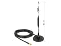 Miniatyrbild 2 av 3: Delock LTE Antenna - Antenn - smart hem - 6 dBi - rundstrålande - utomhus, inomhus - svart