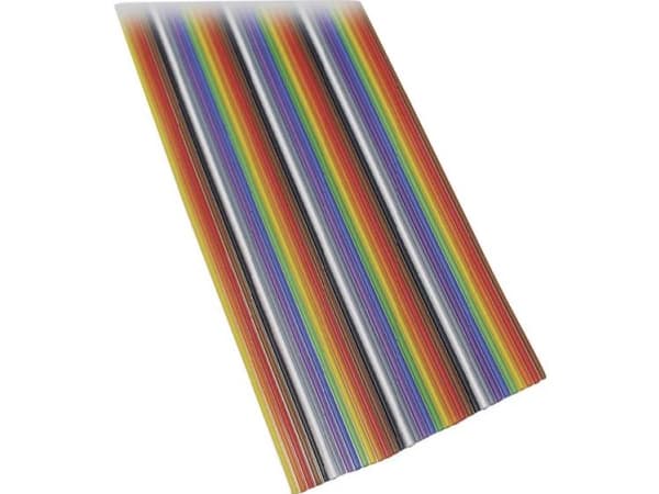 BKL Electronic 10120161/3 Fladkabler Rastermål: 1.27 mm 26 x 0.08 mm² Flerfarvet 3 m