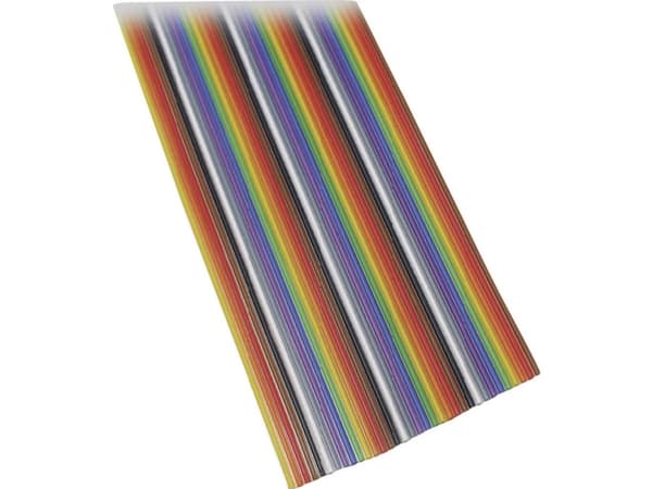 BKL Electronic 10120161/3 Fladkabler Rastermål: 1.27 mm 26 x 0.08 mm² Flerfarvet 3 m