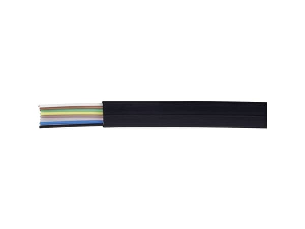 Kash 70I125 Telefonkabel LiYY 8 x 0.12 mm² Sort 10 m