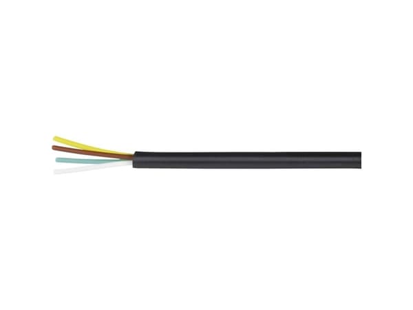Kash 70I127 Telefonkabel LiYY 4 x 0.04 mm² Sort 20 m