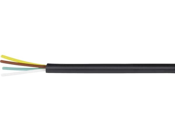 Kash 70I127 Telefonkabel LiYY 4 x 0.04 mm² Sort 20 m