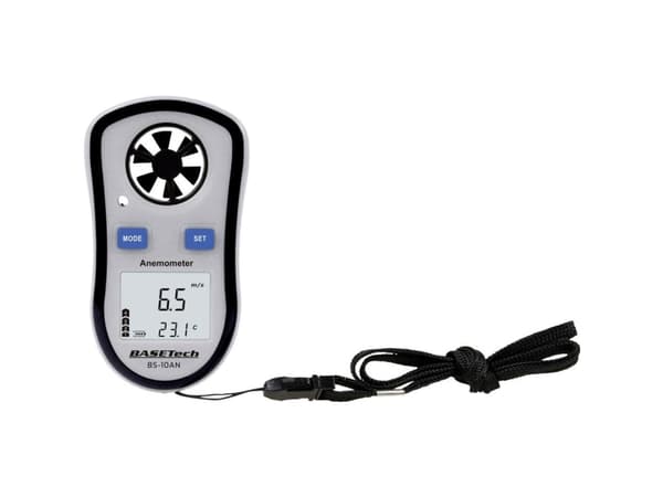 Basetech BS-10AN Anemometri 0,1-30 m/s lämpötilanmittaustoiminnolla varustettuna