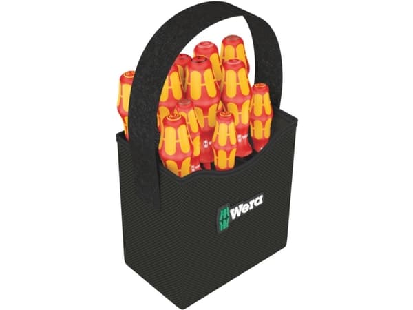 Wera Kraftform 2go 100, 11 styck, Phillips, Pozidriv, Torx, PH 1, PH 2, PZ 1, PZ 2, T10, T15, T20, 50 x 120 mm