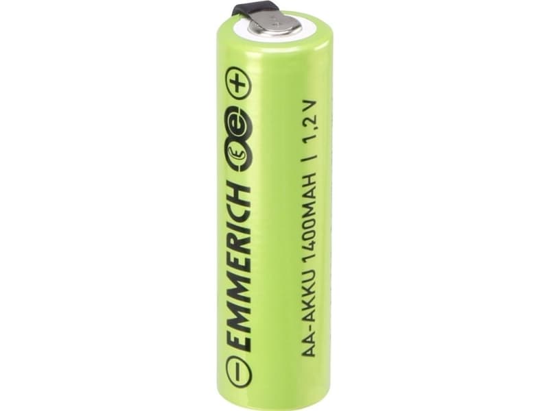 Emmerich A ULF Special-batteri R6 (AA) U-loddefane, Højstrømskompatibel NiMH 1.2 V 1400 mAh