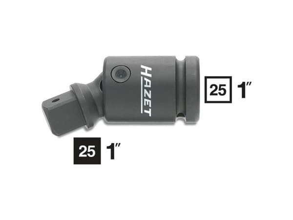 HAZET 1106S, Iskuhylsy, Musta, 1 pää(t), 1", Metrinen/brittiläinen, 25 mm
