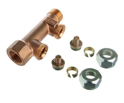 Roth fordelerrør 2 afgreninger x 15 mm pex Euro-red