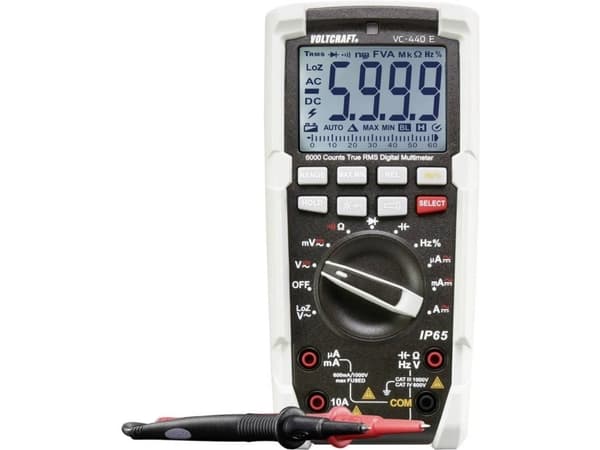 VOLTCRAFT VC-440 E Hånd-multimeter digital Stænkvandsbeskyttet (IP65) CAT III 1000 V, CAT IV 600 V Visning (counts): 6000