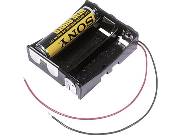 MPD BA3AAW Batteriholder 3 R6 (AA) Kabel (L x B x H) 58 x 48 x 16 mm