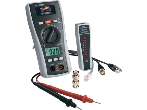 Kaapelitesteri CT-3 DMM VOLTCRAFT CT-3 DMM Soveltuu... BNC, RJ11 ja RJ45..