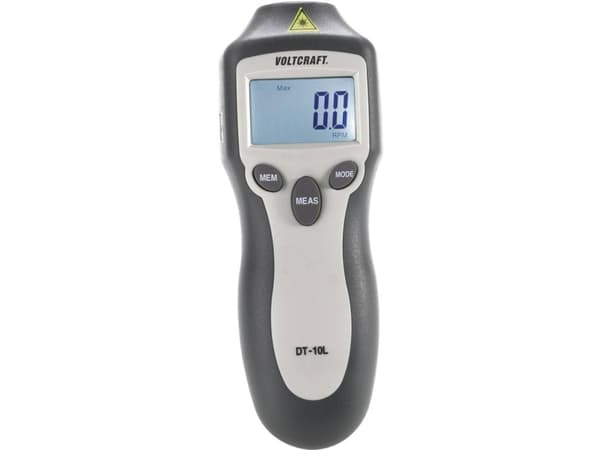 VOLTCRAFT® DT-10L laser-omdrejningstæller N/A, berøringsfri omdrejningsmåler