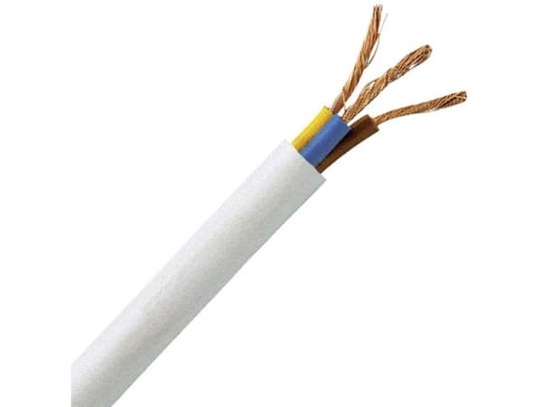 Kopp 151710849 Slangkabel H05VVV5-F 3 G 1 mm² Vit 10 m