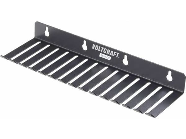 VOLTCRAFT ML-1 OR Måleledningsholder ML-1 OR 14 huller (73 x 5,3 mm) (L x B x H) 280 x 85 x 32 mm Sort
