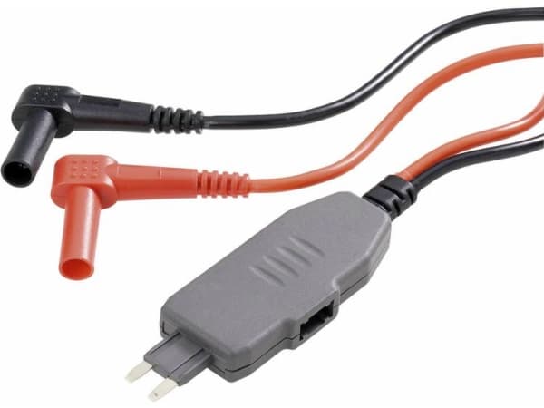 VOLTCRAFT MS-4S Mätadapter Plug-mini-flat säkring - Bladkontakt 4 mm Svart, röd