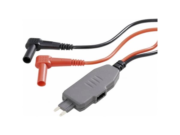 VOLTCRAFT MS-4S Mätadapter Plug-mini-flat säkring - Bladkontakt 4 mm Svart, röd