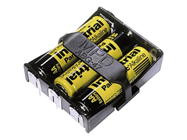 MPD BA3AAPC-UL94V-0 Batteriholder 3 R6 (AA) Loddetilslutning (L x B x H) 58 x 48 x 16 mm