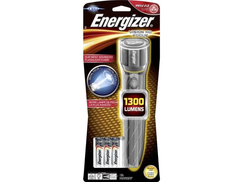 Lommelygte Energizer Vision HD, metal, 6 AA batterier