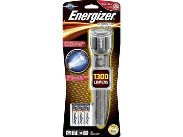 Taskulamppu Energizer Vision HD, metallia, 6 AA-paristoa