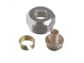 Miniatyrbild 3 av 3: Roth-bussning för EURO-röda distributionsrör för 15 mm pex-anslutning. ¾Eurokonusbussning och klämsteg i mässing. Stödbussning i gunmetal