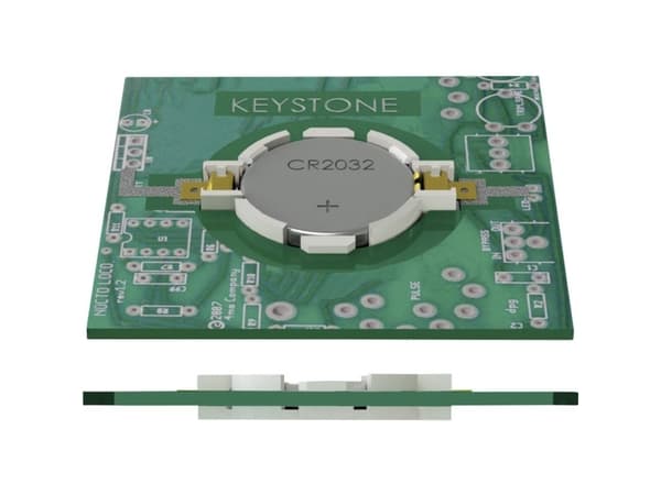 Keystone Electronics 1057 Knappcelleholder 1x CR 2032 Horisontal, Overflatemontering SMD (L x B x H) 33,15 x 23,93 x 5,21 mm