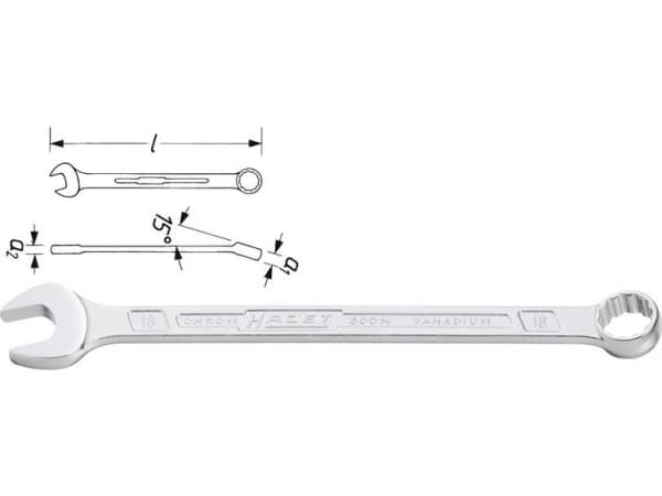 Hazet 600N-70 HAZET Skiftnyckel med öppen ände Bredd (metrisk) (endast för delar) 70 mm
