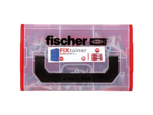 Fischer 536161, Veggplugg, Plast, Tyskland, 210 stykker, 120 x DuoPower 6 x 30, 60 x DuoPower 8 x 40, 30 x DuoPower 10 x 50