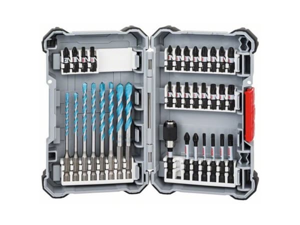 Bosch - Spissett for skrutrekker og bor - for multiformål - bor - 35 deler - 6.35 mm - torx, phillips, pozidriv, hex - lengde: 50 mm, 25 mm, 60 mm