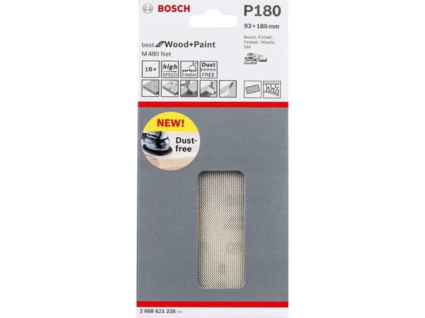 Bosch SLIBEBLAD PLAN 93X186MM NET K180 10STK
