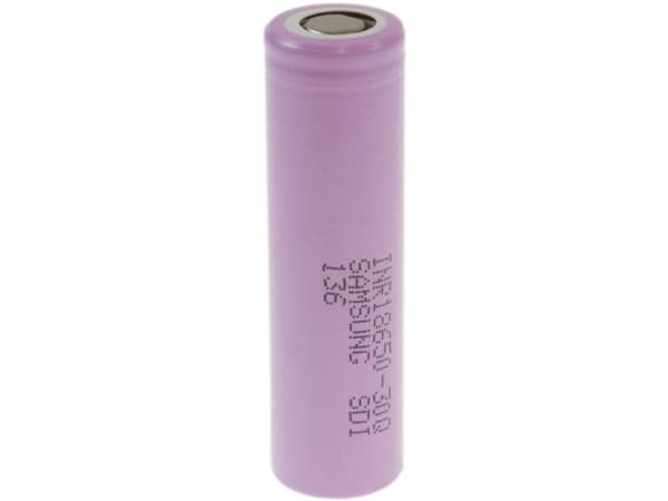 Samsung INR18650 30Q Erikoisakku 18650 Flat-Top, High Current Compatible Lithium 3.6 V 3000 mAh