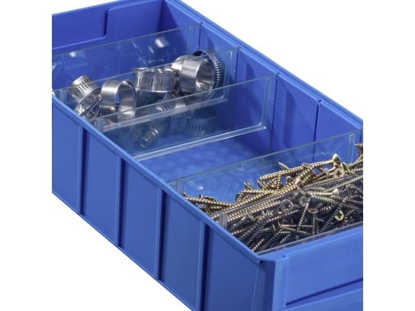 Allit 456591 Mellemvæg til lagerkasse ProfiPlus ShelfBox Divider B Transparent 4 stk