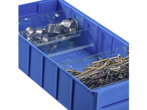 Allit 456591 Mellemvæg til lagerkasse ProfiPlus ShelfBox Divider B Transparent 4 stk